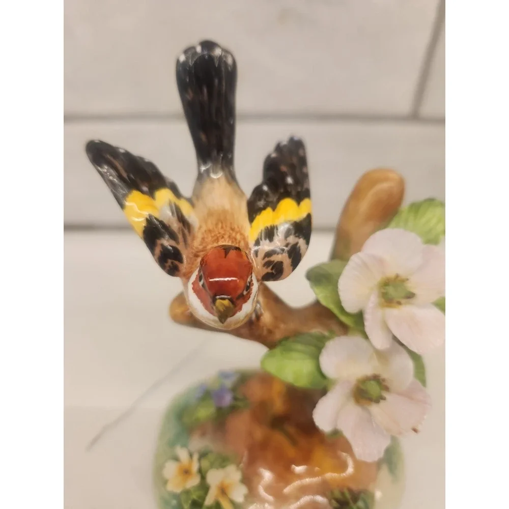 Vintage Crown Staffordshire Fine Bone China Chaffinch Bird Figurine By JT Jones